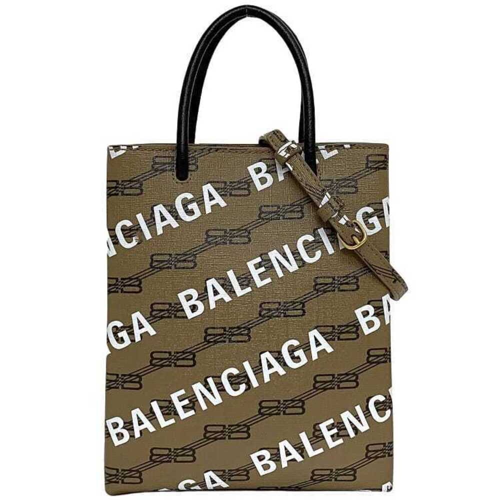 Balenciaga Shopping Phone Shoulder Bag Beige White Crossbody Top Handle Pouch